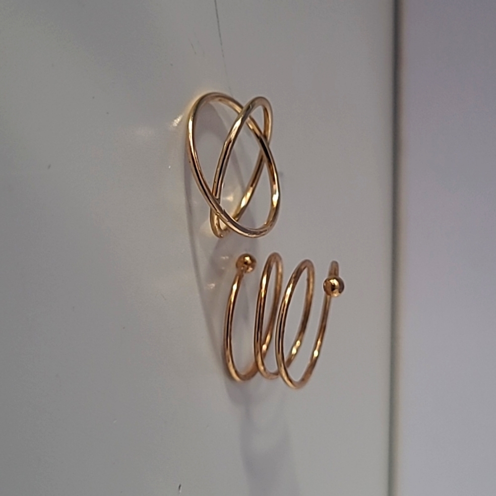 Two gold rings size xs